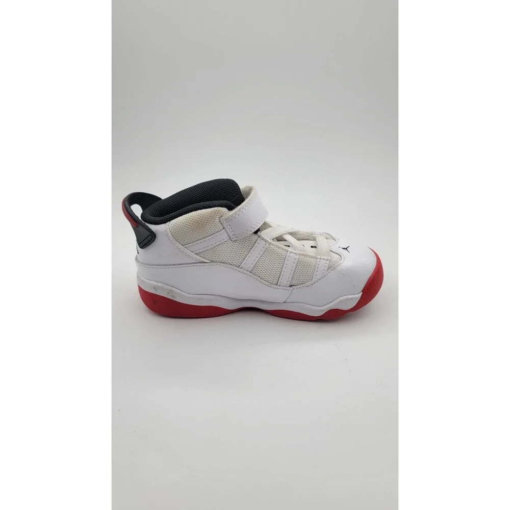 TODDLER KIDS NIKE AIR JORDAN 6 Rings‎ (TD) White / Red Sz 10C